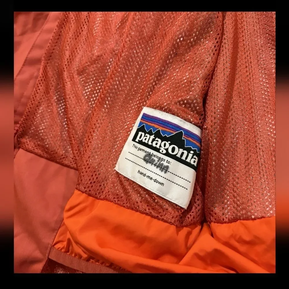 Patagonia 3-in-1 Interchange Ski Winter Snow Jacket Orange Blue Kid Boy Youth 14